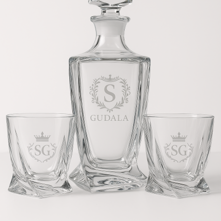 Personalized Engraved Glassware Set – Decanter