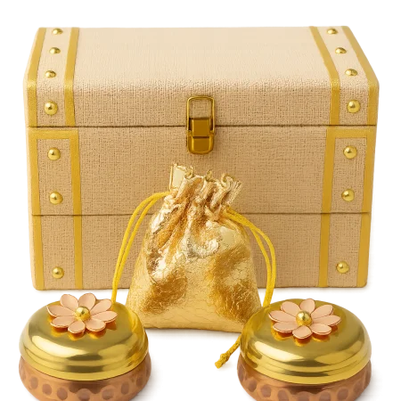 Jute Trunk Gift Set – Perfect for Housewarming & Pooja Return Gifts